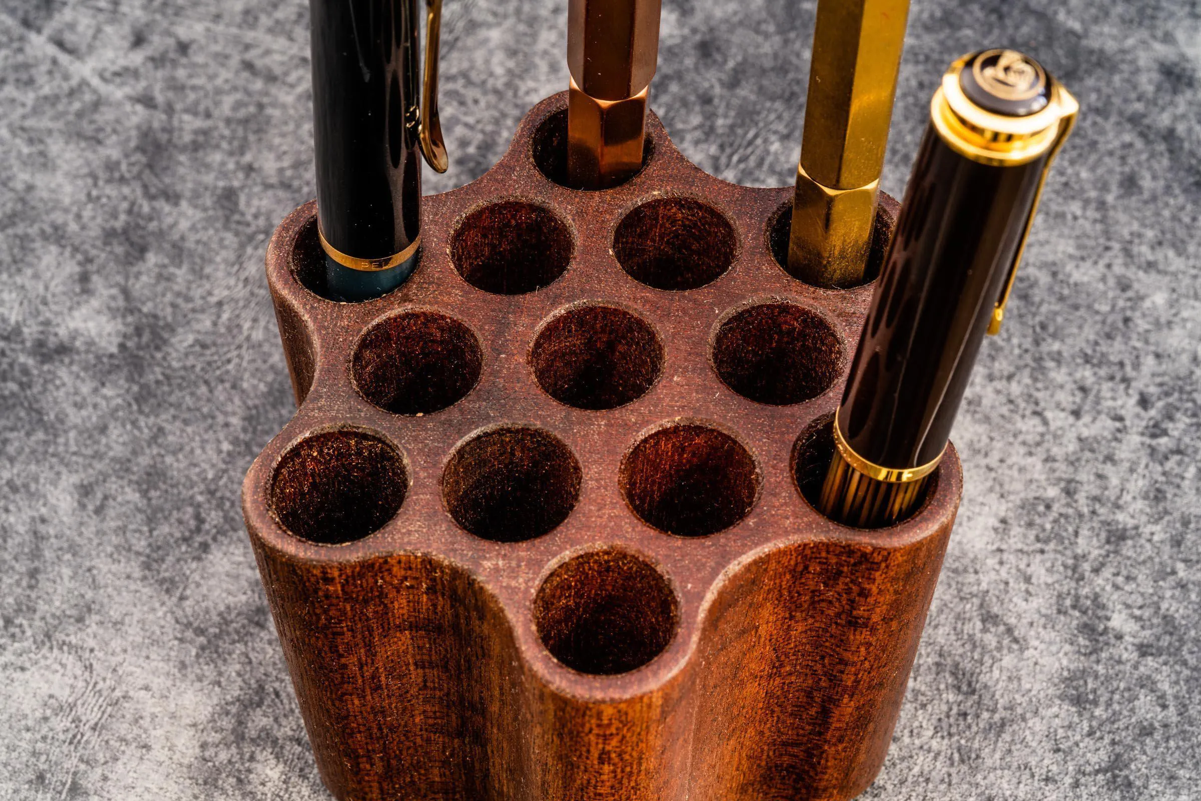 ToolComb Wooden Pen and Brush Stand Holder
