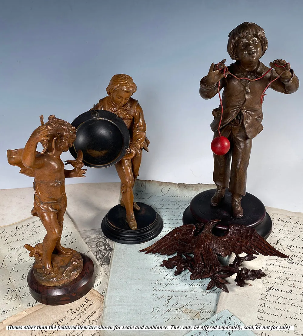 Vintage to Antique Swiss Black Forest Hand Carved Eagle Pocket Watch Stand, Holder, Plaque