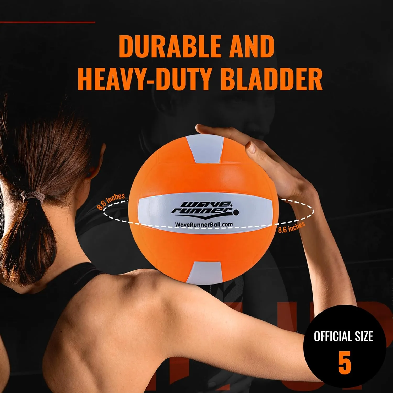 Wave Runner LED Light-Up Volleyball - Glow in The Dark Games - Size 10.35 in. with Pump and Batteries Included | Great for Adults, Teens & Players