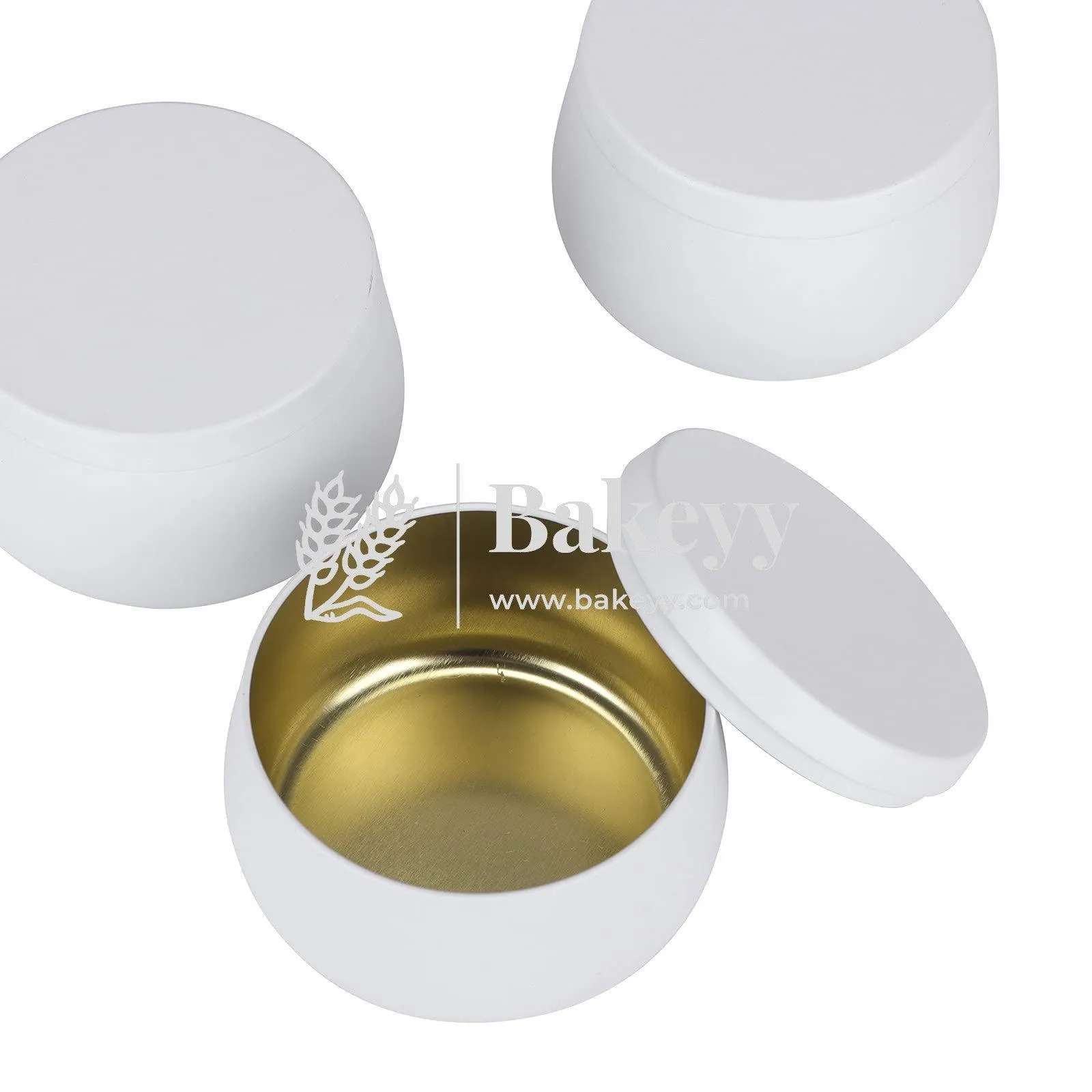 White Candle Tin Box | Empty Decorative Tin Box | Chocolate Box | Candy Box | Gift Box | Pack Of 8
