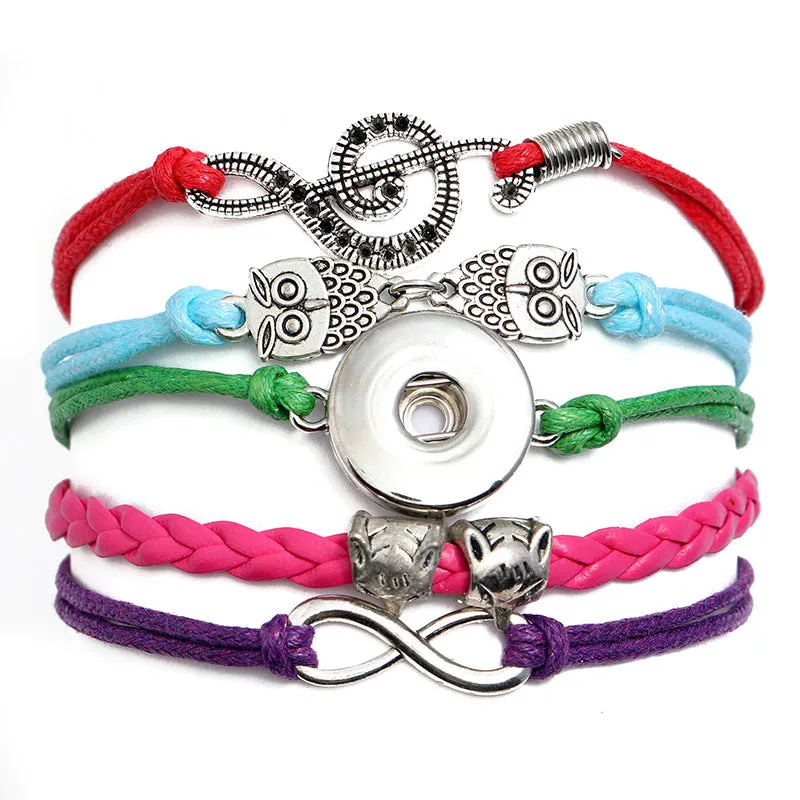 Wholesale Woven Buckle Leather Alloy Bracelet