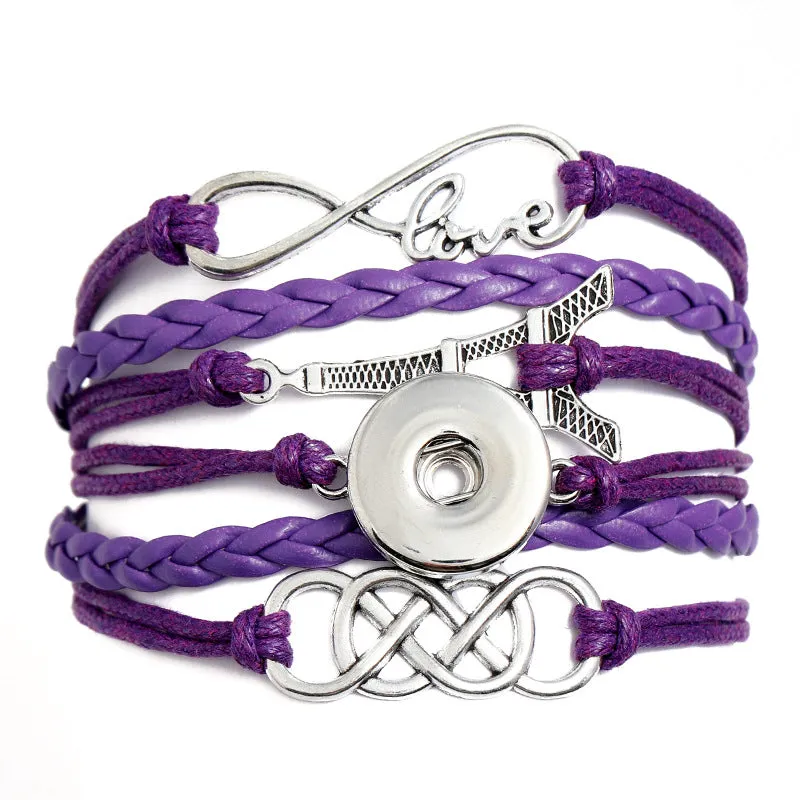 Wholesale Woven Buckle Leather Alloy Bracelet