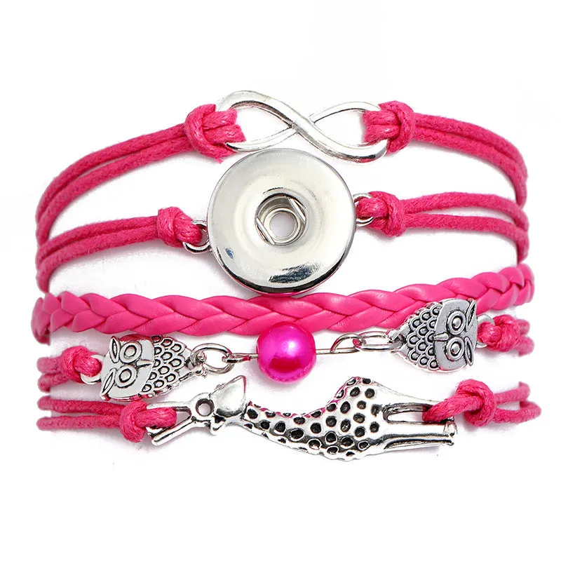 Wholesale Woven Buckle Leather Alloy Bracelet