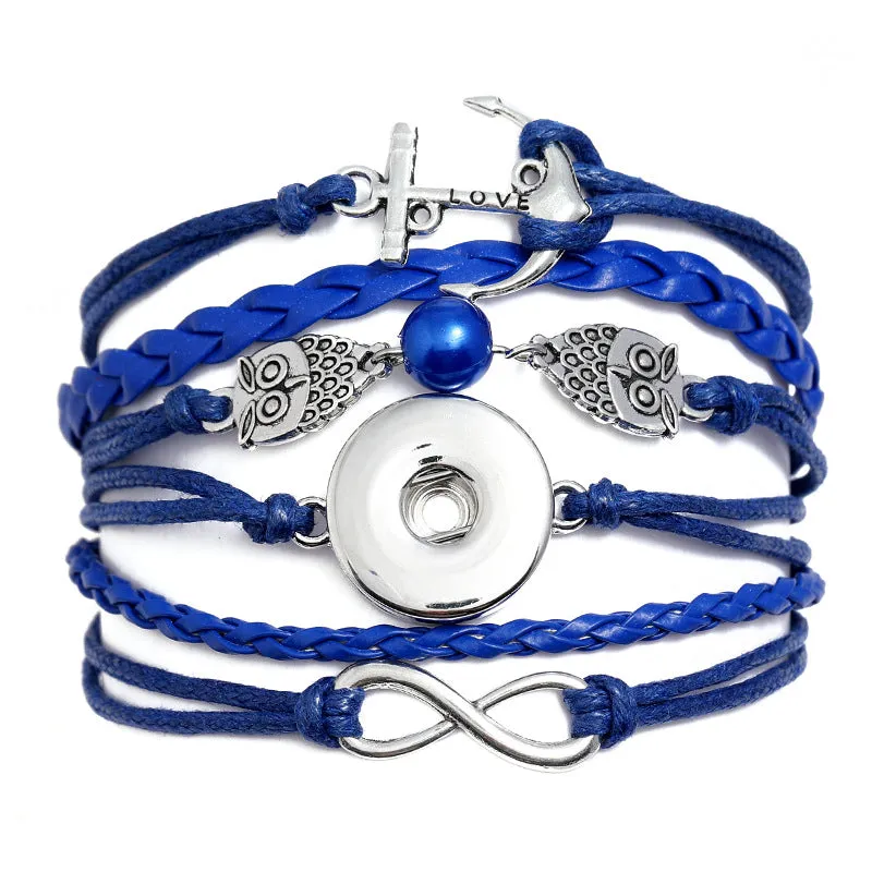 Wholesale Woven Buckle Leather Alloy Bracelet