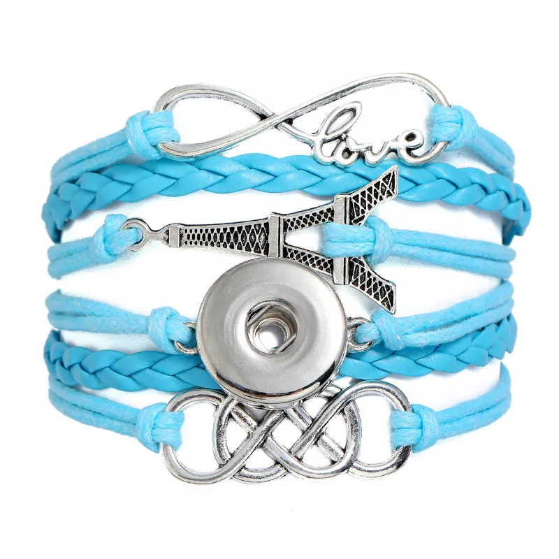Wholesale Woven Buckle Leather Alloy Bracelet