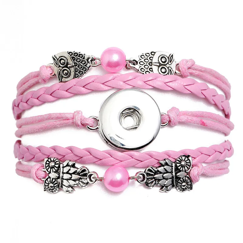 Wholesale Woven Buckle Leather Alloy Bracelet