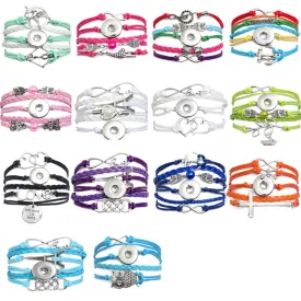 Wholesale Woven Buckle Leather Alloy Bracelet
