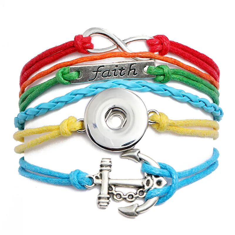 Wholesale Woven Buckle Leather Alloy Bracelet