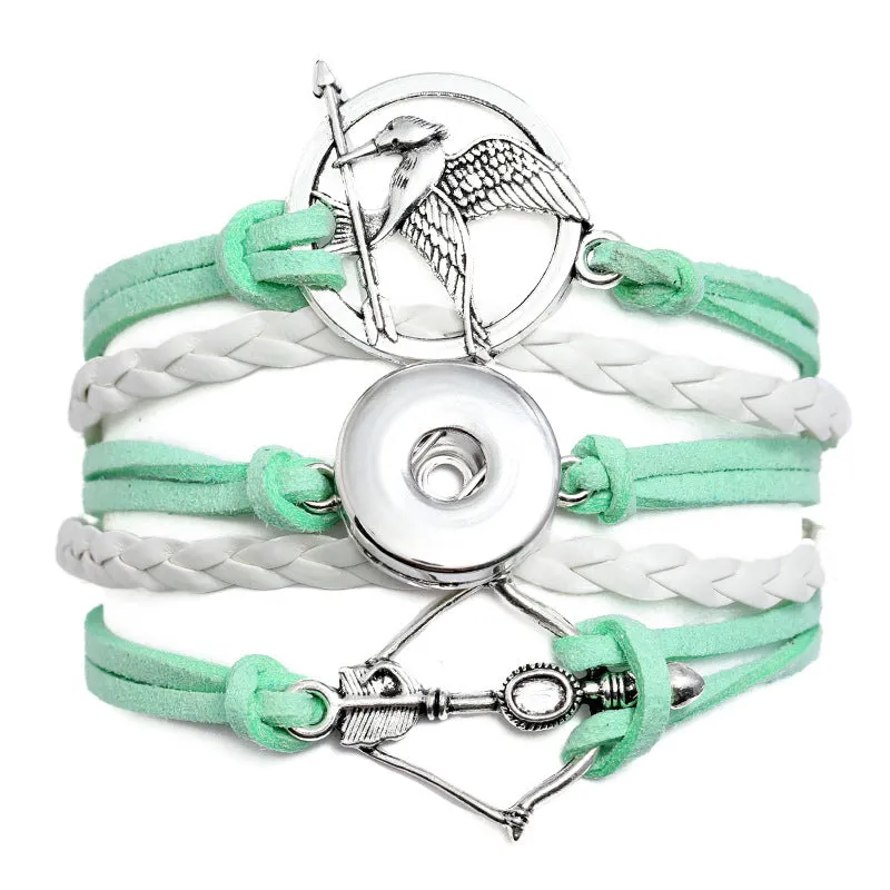 Wholesale Woven Buckle Leather Alloy Bracelet