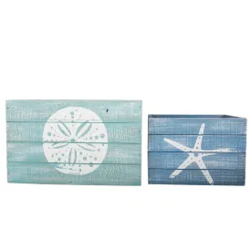 Wood Box Containers, Set of 2