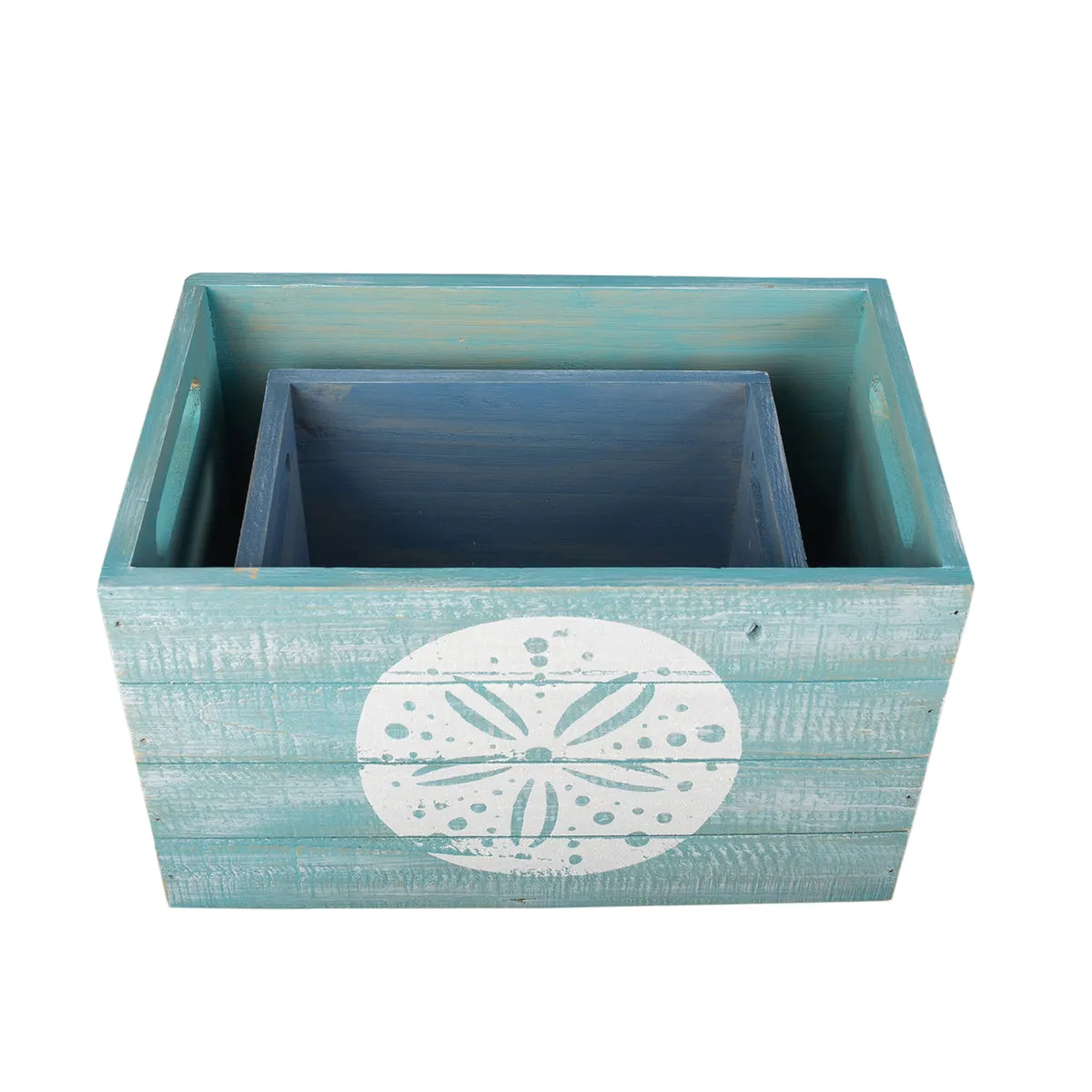Wood Box Containers, Set of 2