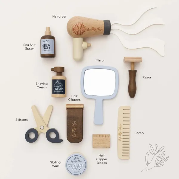 Wooden Hairdresser & Barber Set