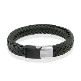 Woven Leather Bracelet 11mm